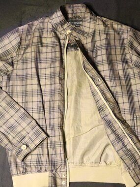 Men's  Plaid Zip Harrington Jacket Size L